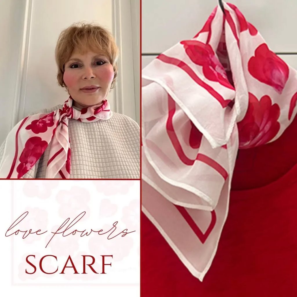 Love Scarf - Abstract Flowers - Floral Art by L.A. CLINE