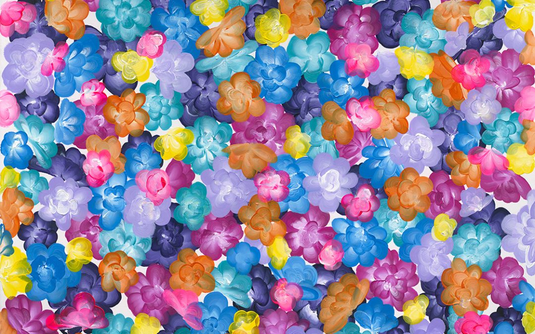 Modern Abstract Wall Art: Flower Power
